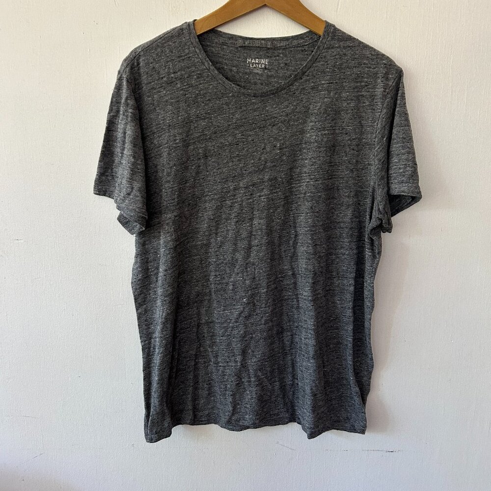 Marine Layer T-shirt Womens Large Gray Activewear Tee Gorpcore Athletic Top